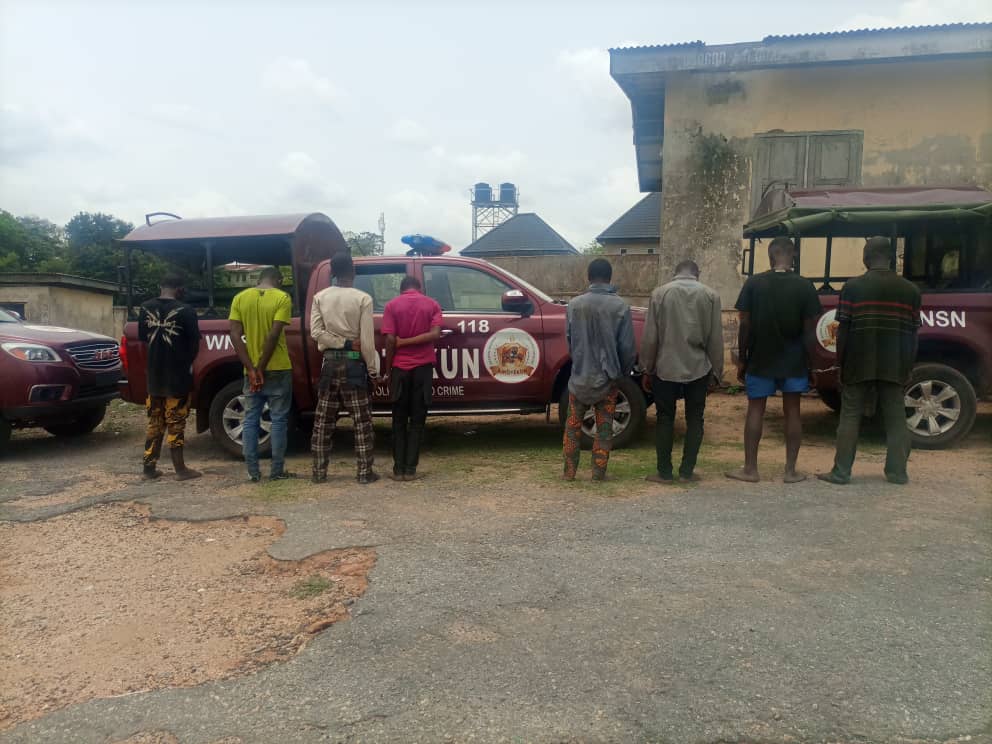 Amotekun nabs eight armed robbery suspects in Osun