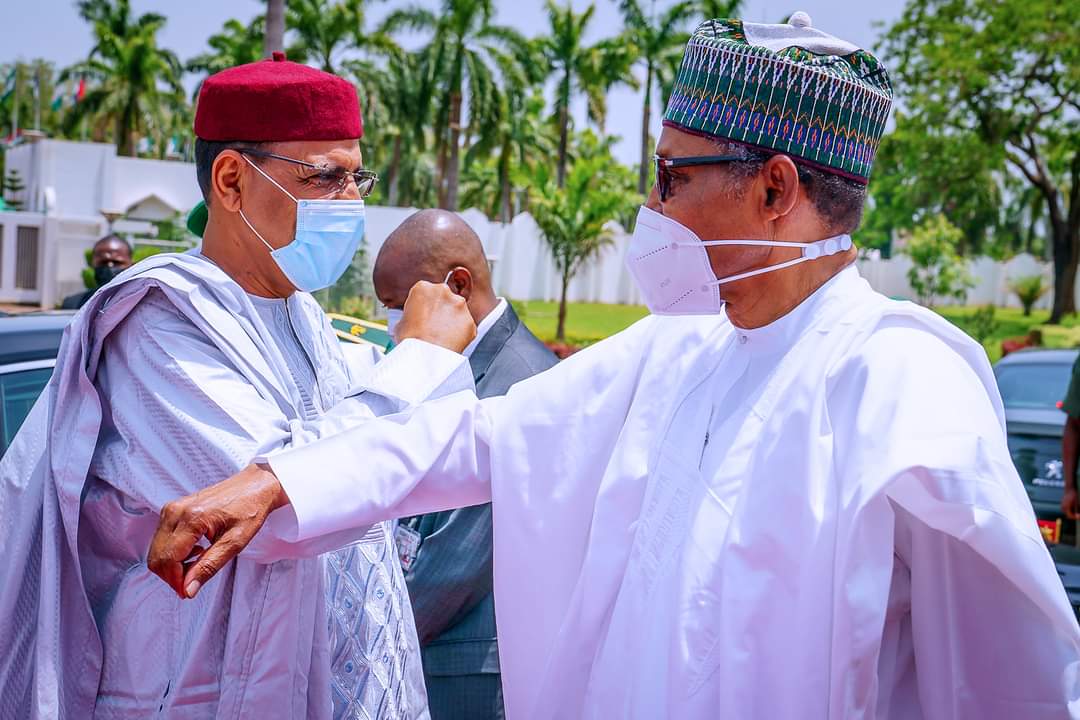 Buhari, President Bazoum in talks at Aso Rock Villa