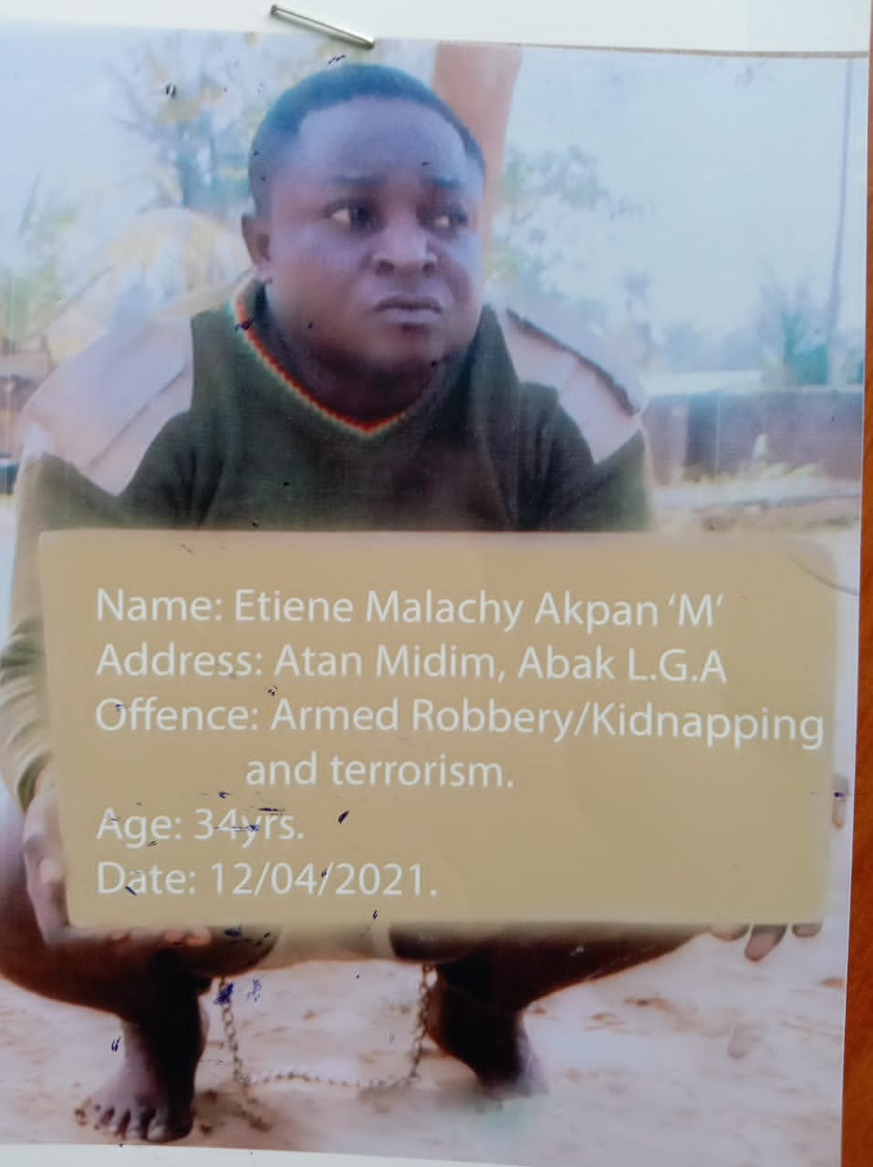 Police declare kidnap suspect, Etienne Akpan wanted in Akwa Ibom