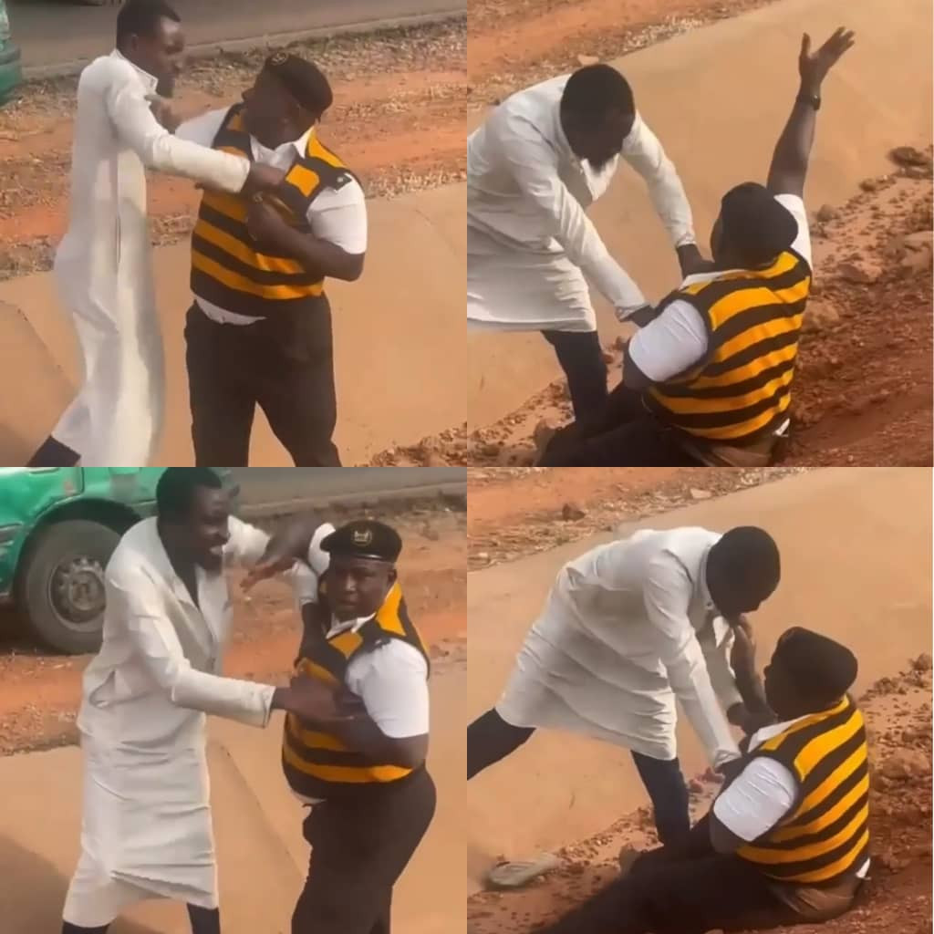 Cab driver fights with traffic officer who seized his keys for allegedly committing a traffic offence (video)