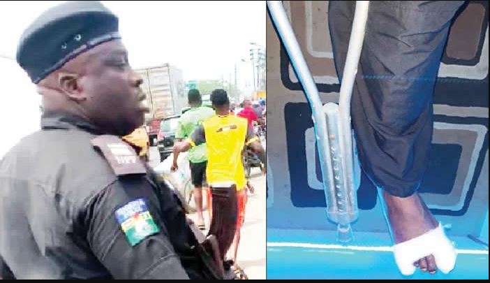 Police shoot Youtuber, Lagos mob chases cops, nabs one