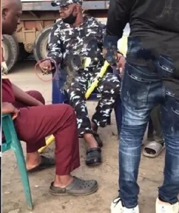 Lagos state police command arrest officer caught on camera smoking weed