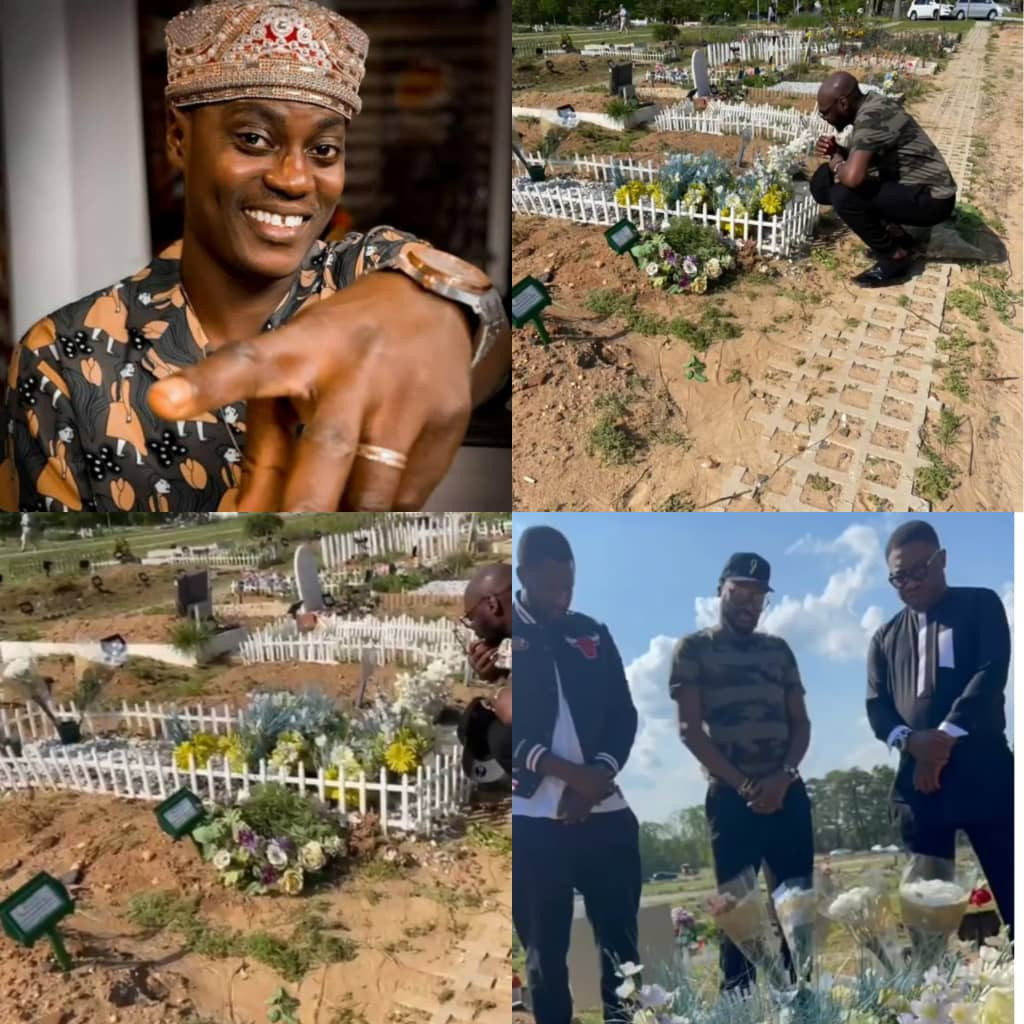 2face Idibia visits Sound Sultan's grave