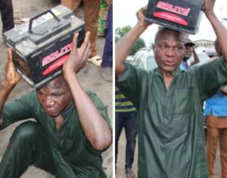 Suspected thief caught stealing car battery in Kwara