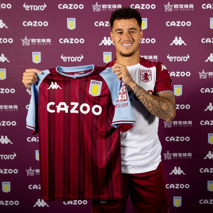 Philippe Coutinho permanently signs for Aston Villa from Barcelona