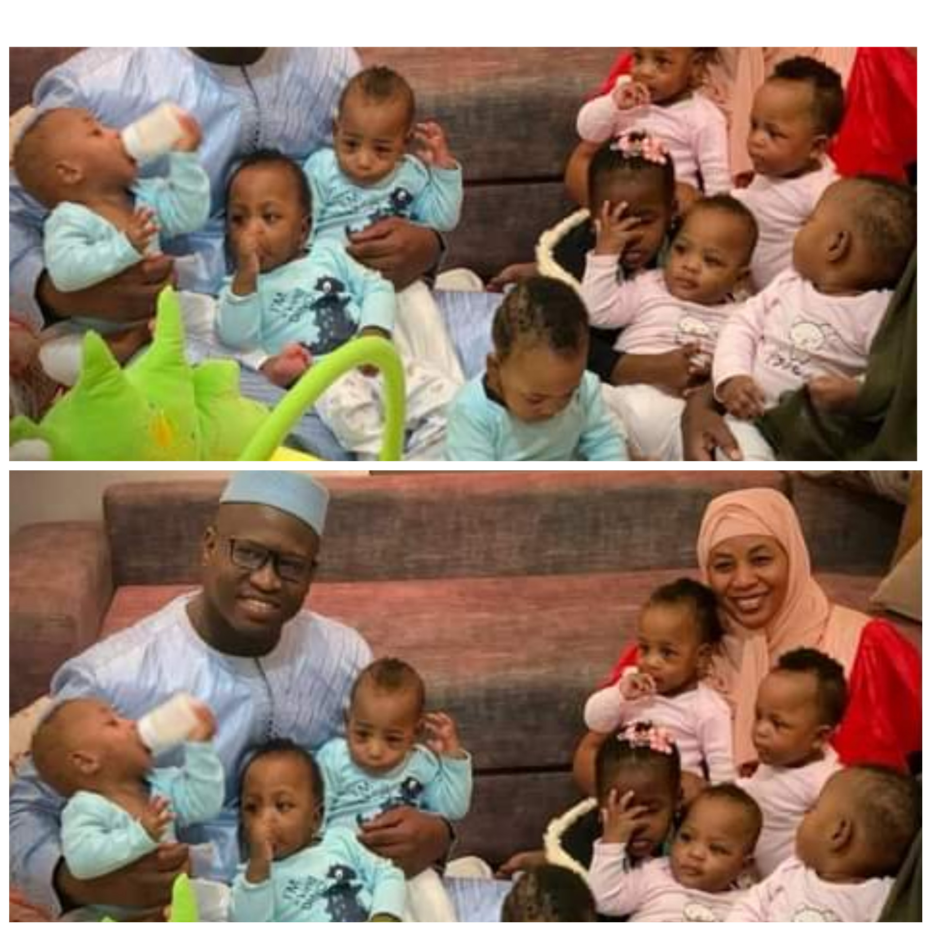 World's only nonuplets in perfect health as they celebrate first birthday