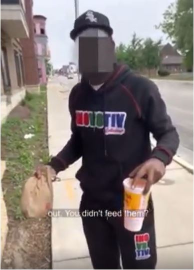 Lady confronts her baby daddy for buying food for only the child