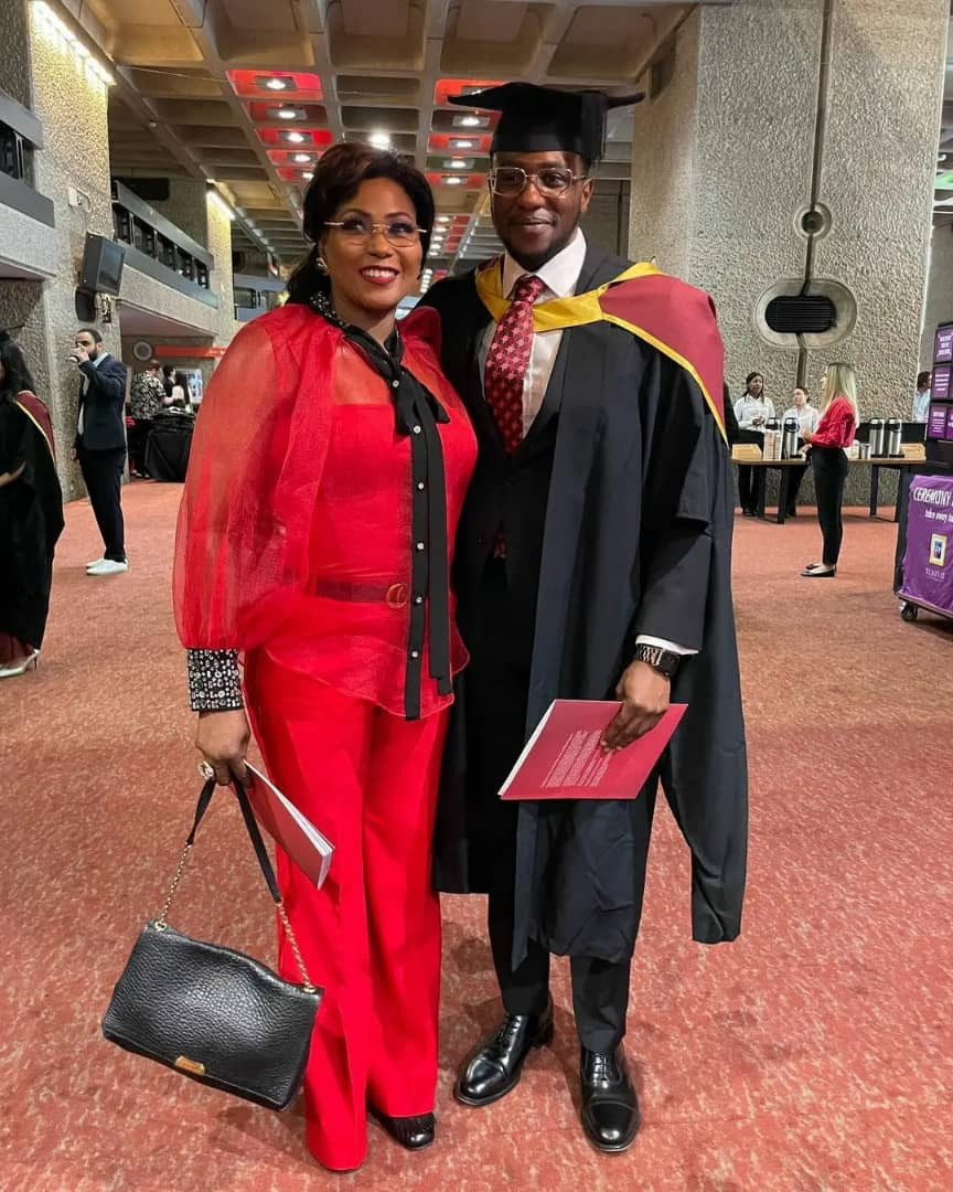 Mayo, one of the sons of the Ogun state governor, Gbenga Daniels, bagged a Masters's Degree in Real Estate from the University of London. Former first lady, Olufunke Daniels, and their children attended the graduation ceremony. See more photos below... Former Ogun state governor, Gbenga DanielFormer Ogun state governor, Gbenga DanielFormer Ogun state governor, Gbenga Daniel