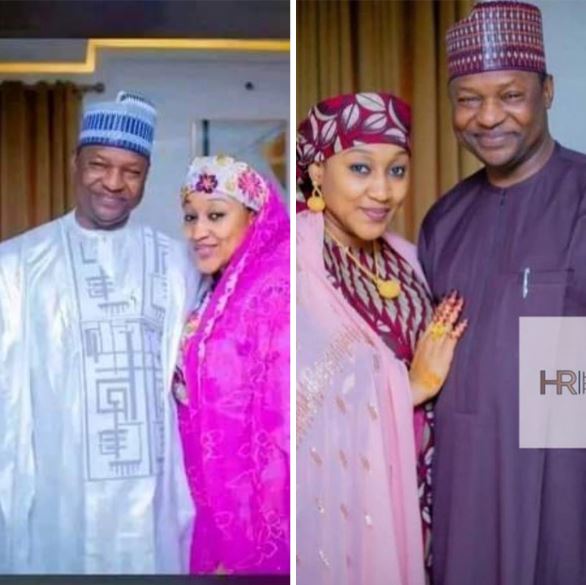 Photos of Attorney-General, Abubakar Malami and his new wife, Hadiza Buhari