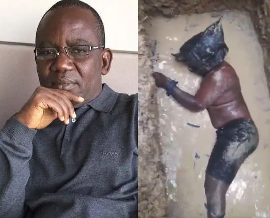 Kidnappers release disturbing video of abducted ex-Bayelsa state commissioner and Jonathan's cousin, Mike Ogiasa crying for help inside a shallow grave