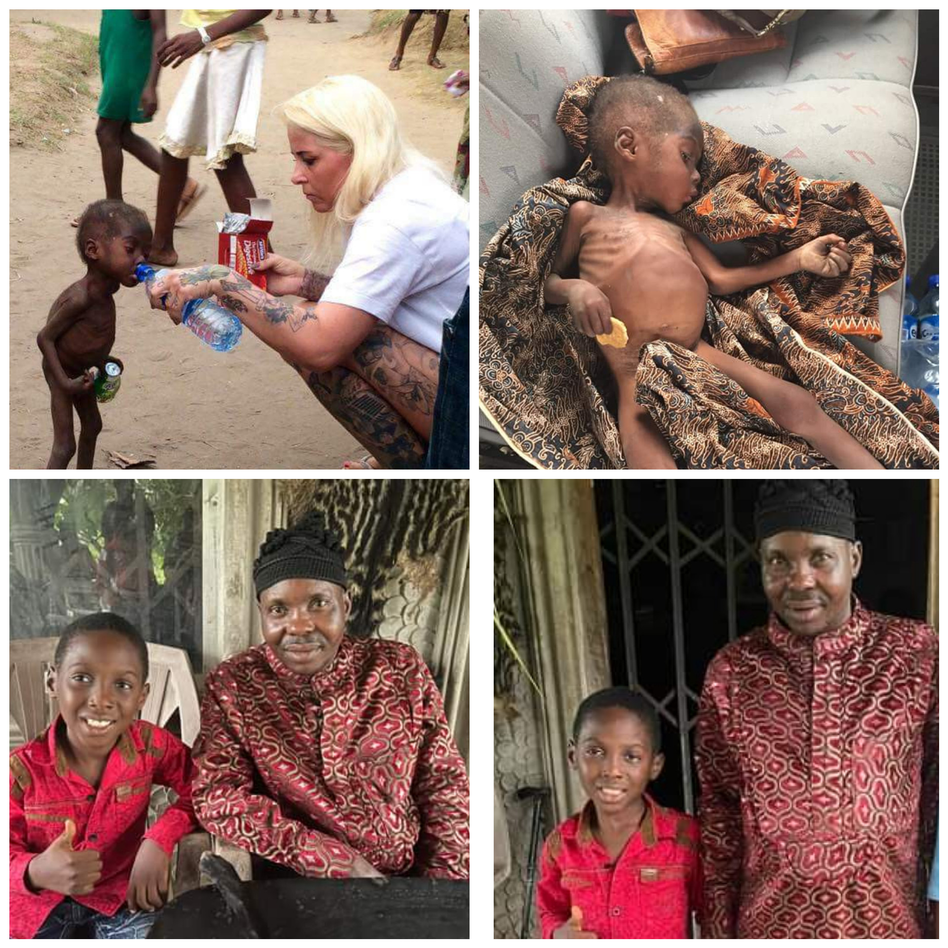 Akwa Ibom boy, Hope reunites with his father six years after he was branded a witch, stigmatized and left to starve to death