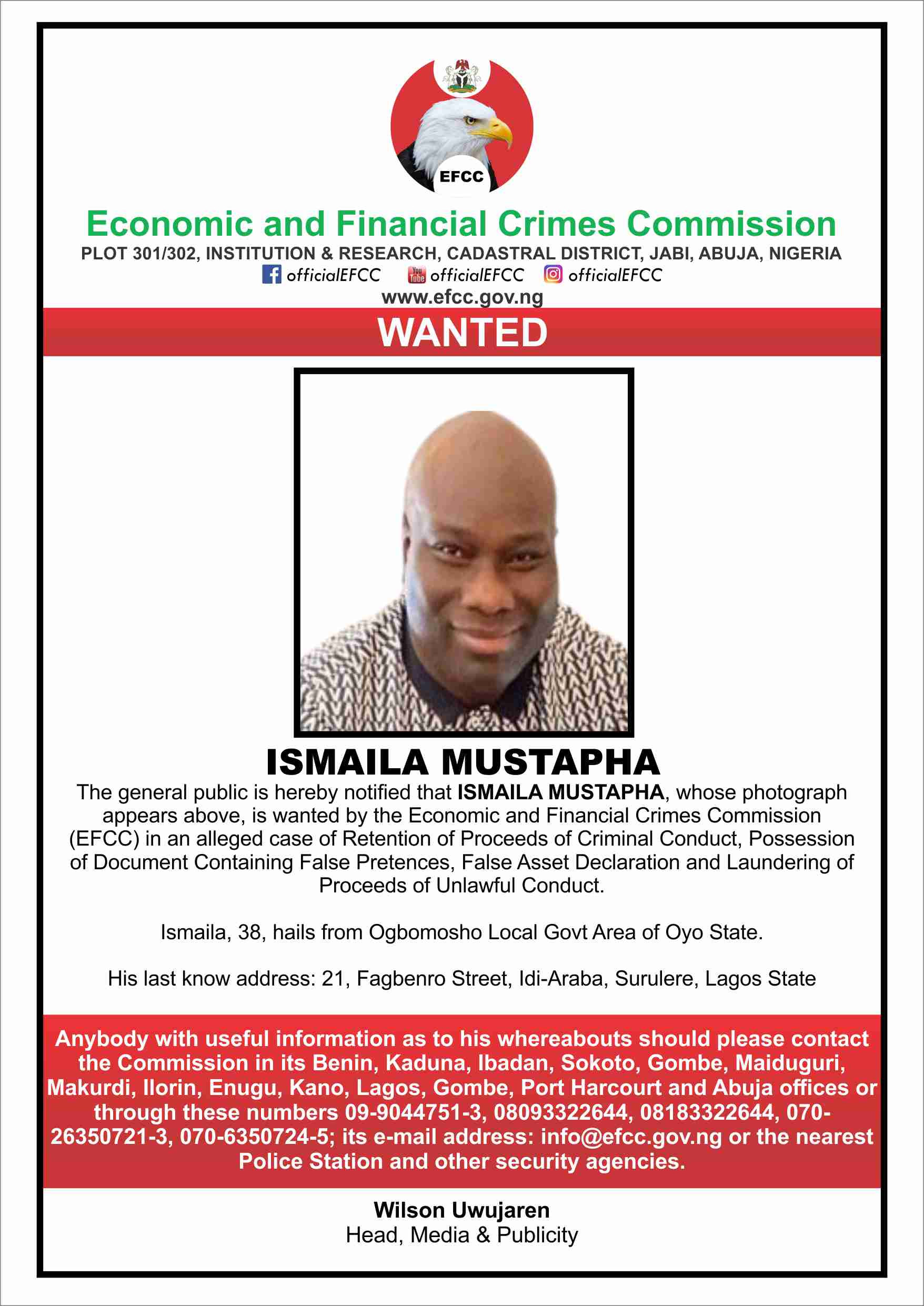 EFCC declares Mompha wanted