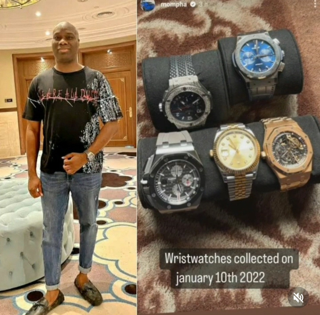 ''Thieves in government uniform"- Mompha shows off his luxury watches retrieved from EFCC operatives, reason I was declared wanted