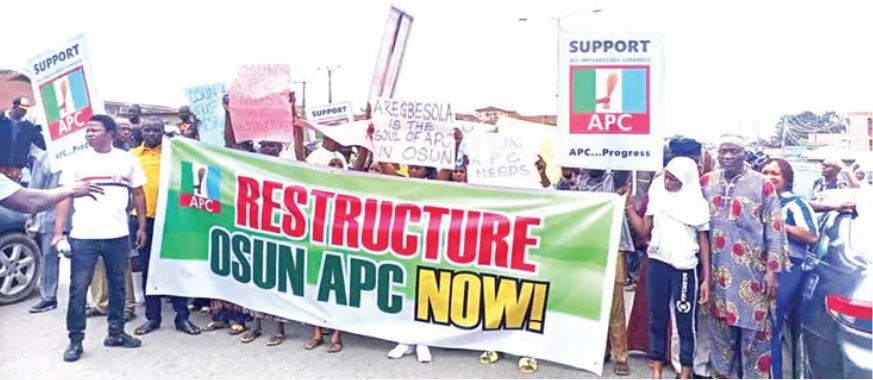 Osun APC members protest, demand chairman’s sacking