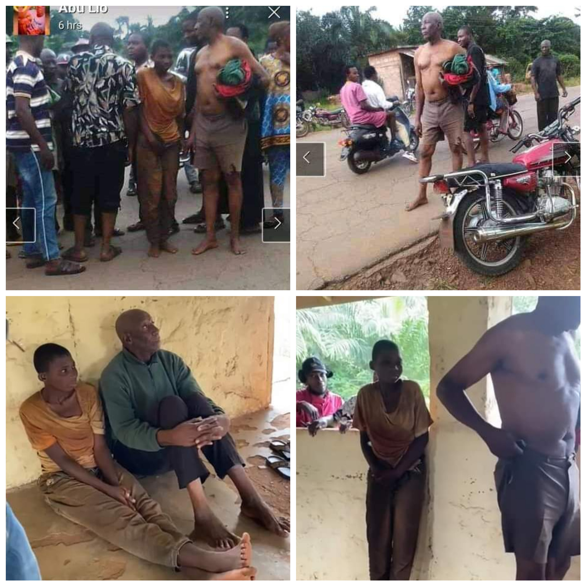 Retired DSP allegedly caught having s*x with mentally-ill girl in Enugu community (video)