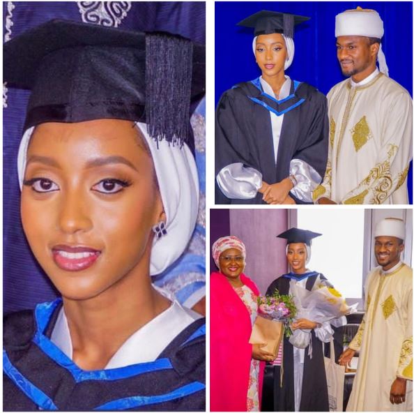 Yusuf Buhari's wife, Zahra bags first class in Architectural Science