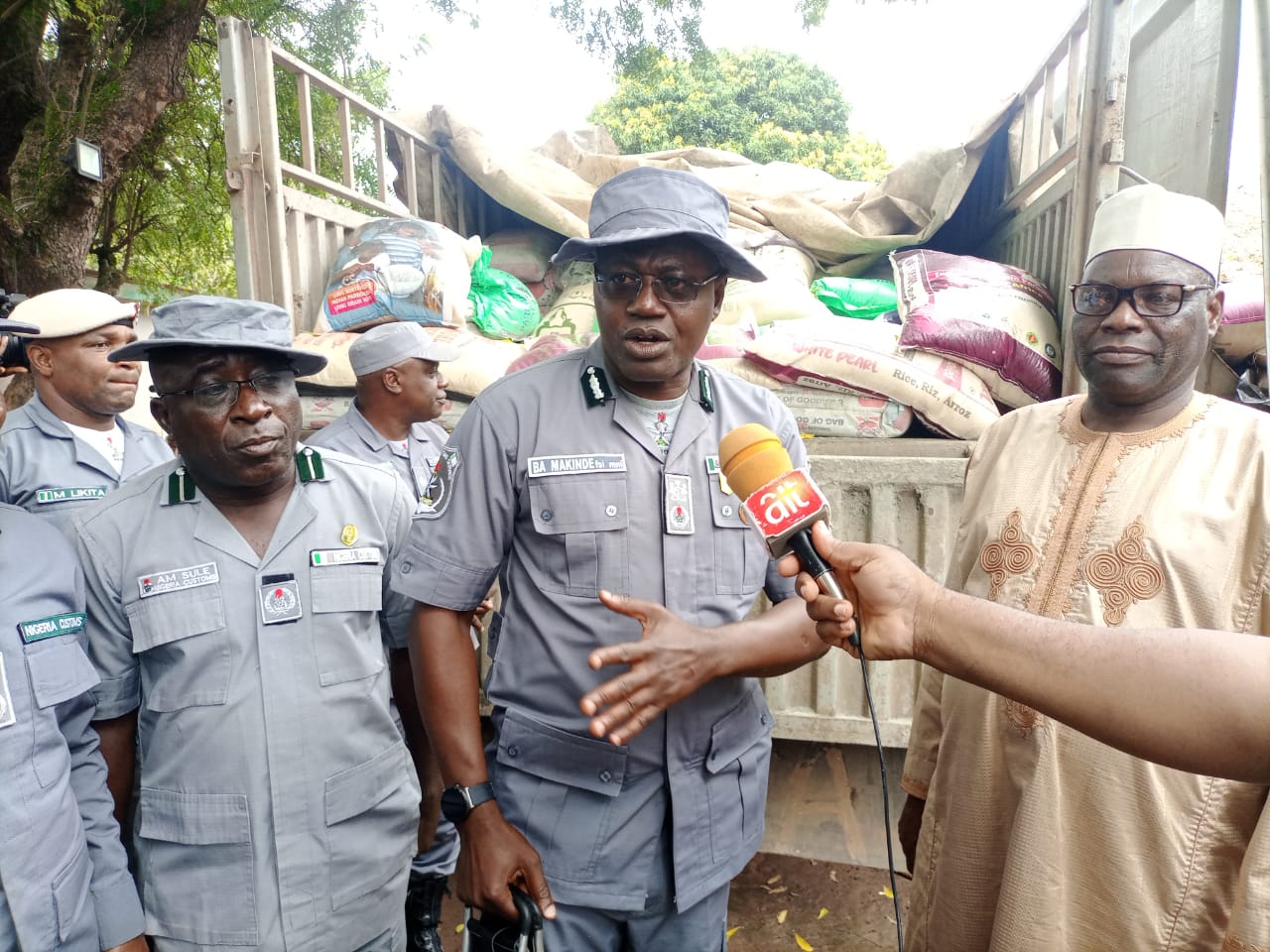 Ogun Customs impound 23 trucks with smuggled rice, others