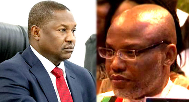 Nnamdi Kanu only discharged and not acquitted - AGF Malami