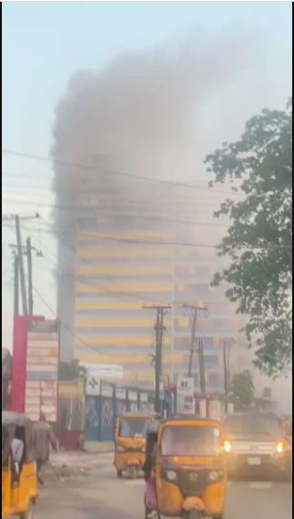 BREAKING: Many Trapped As Fire Guts WAEC Office In Lagos (Video)