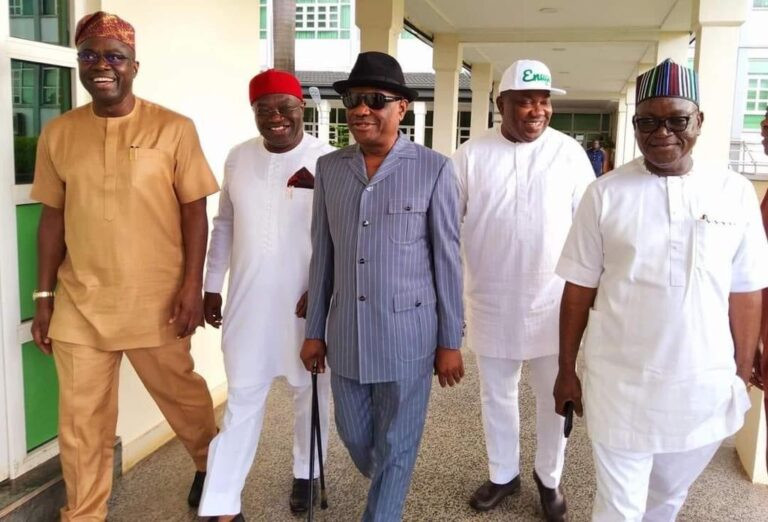 Plot to remove Ayu: Aggrieved PDP governors meet in Enugu (photos)