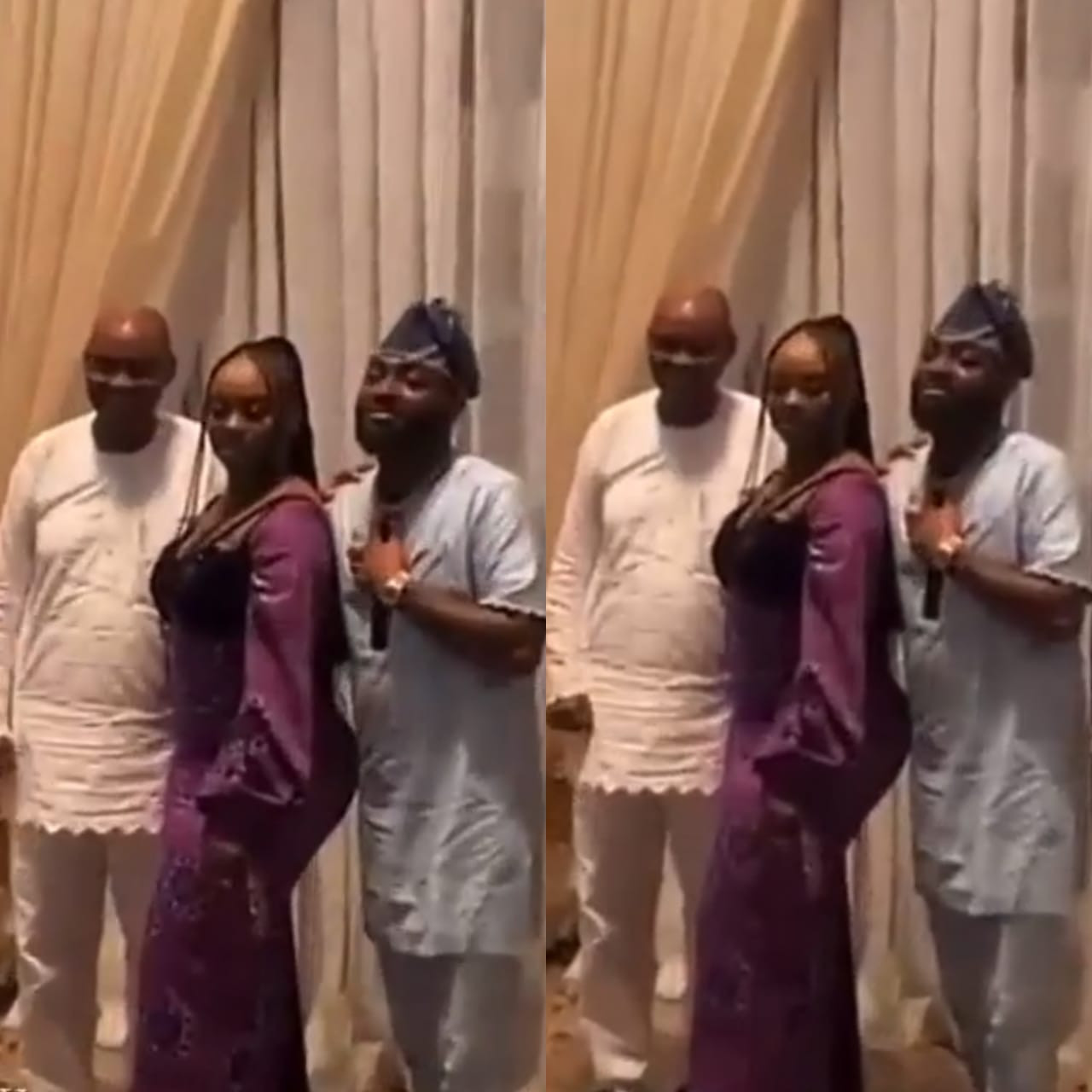 Chioma spotted at the inauguration of Davido's Uncle as Osun state governor (video)