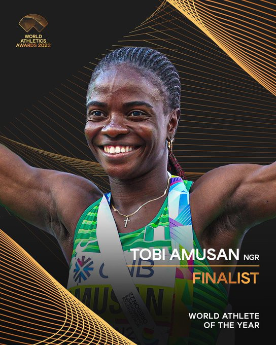 Tobi Amusan makes final shortlist for 2022 World Athletics Awards