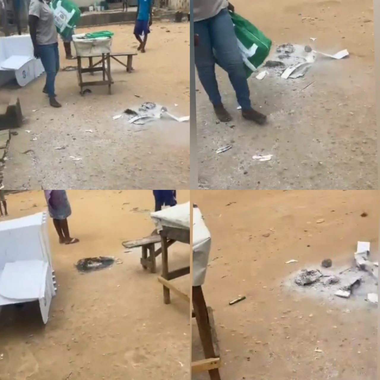 Thugs destroy ballot boxes in Oshodi (video)